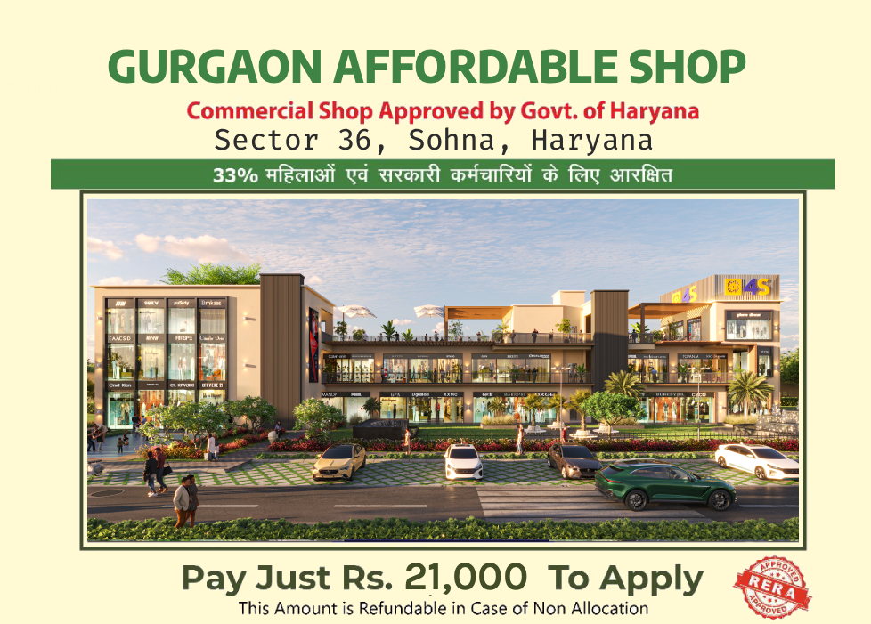 Afforable Commercial Shop Investment in Sector 36, Sohna